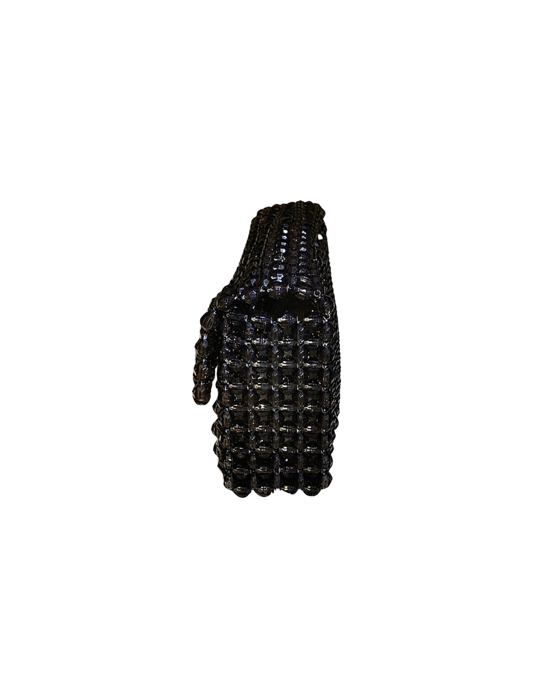 Elegant black beaded clutch purse for formal events and special occasions"