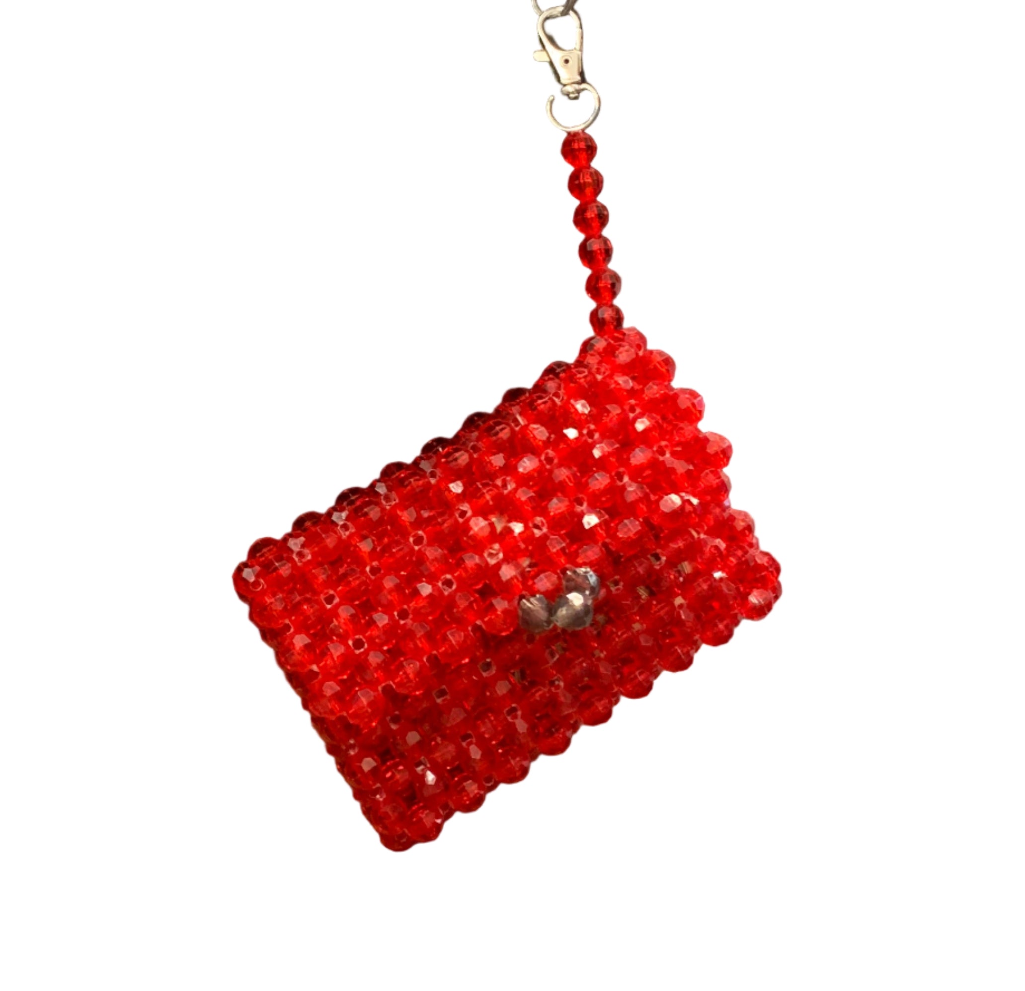 Handmade Red Beaded Wallet – Crystal Beaded wallet